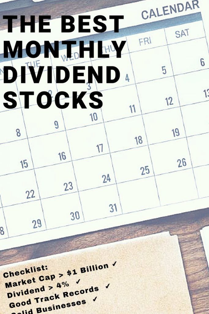 Best Monthly Dividend Stocks For 2021