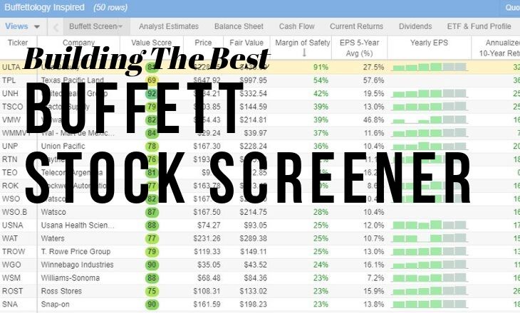google stock screener value investing club