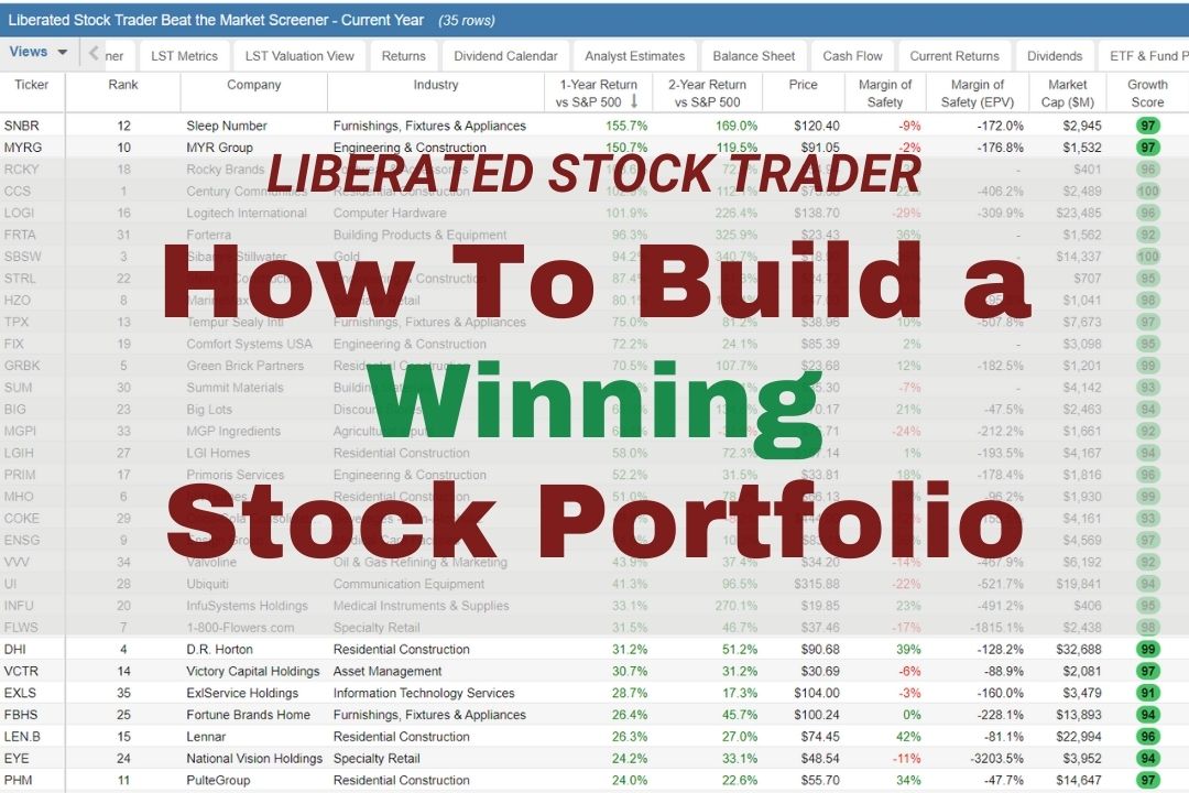 How to build a portfolio of stocks