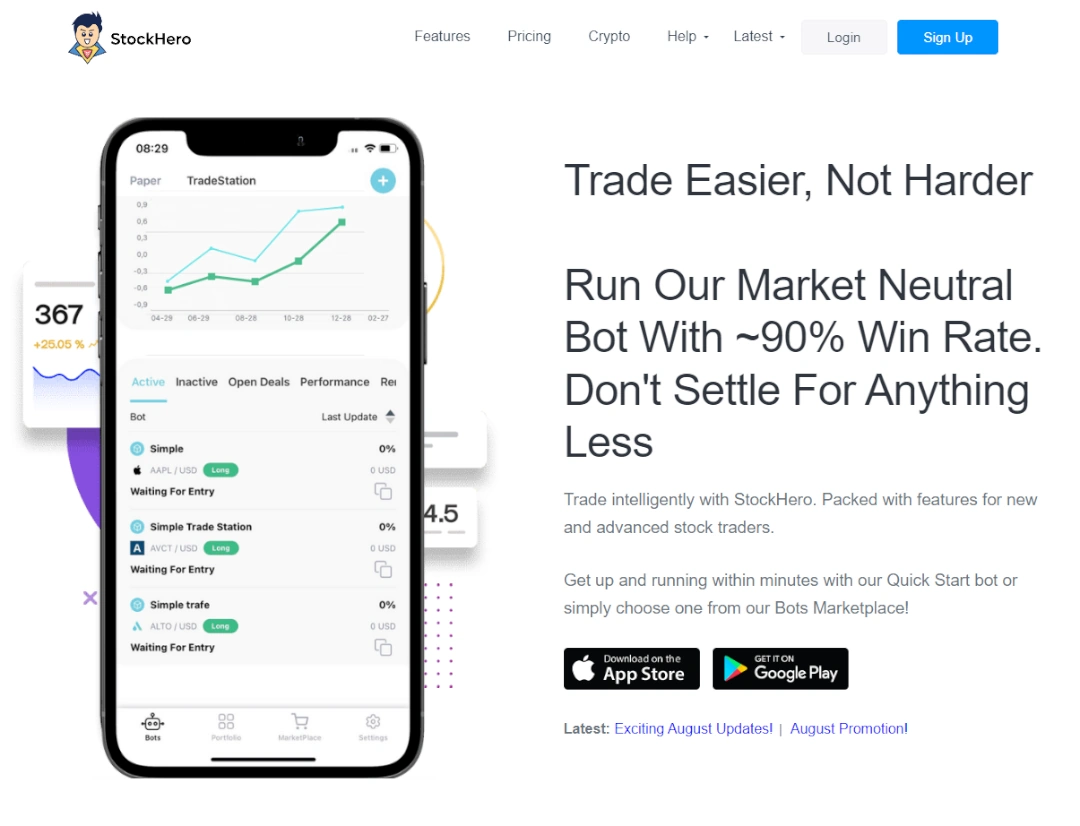 Stock Hero AI Trading Bot Claims an Unrealistic Win Rate of 90%