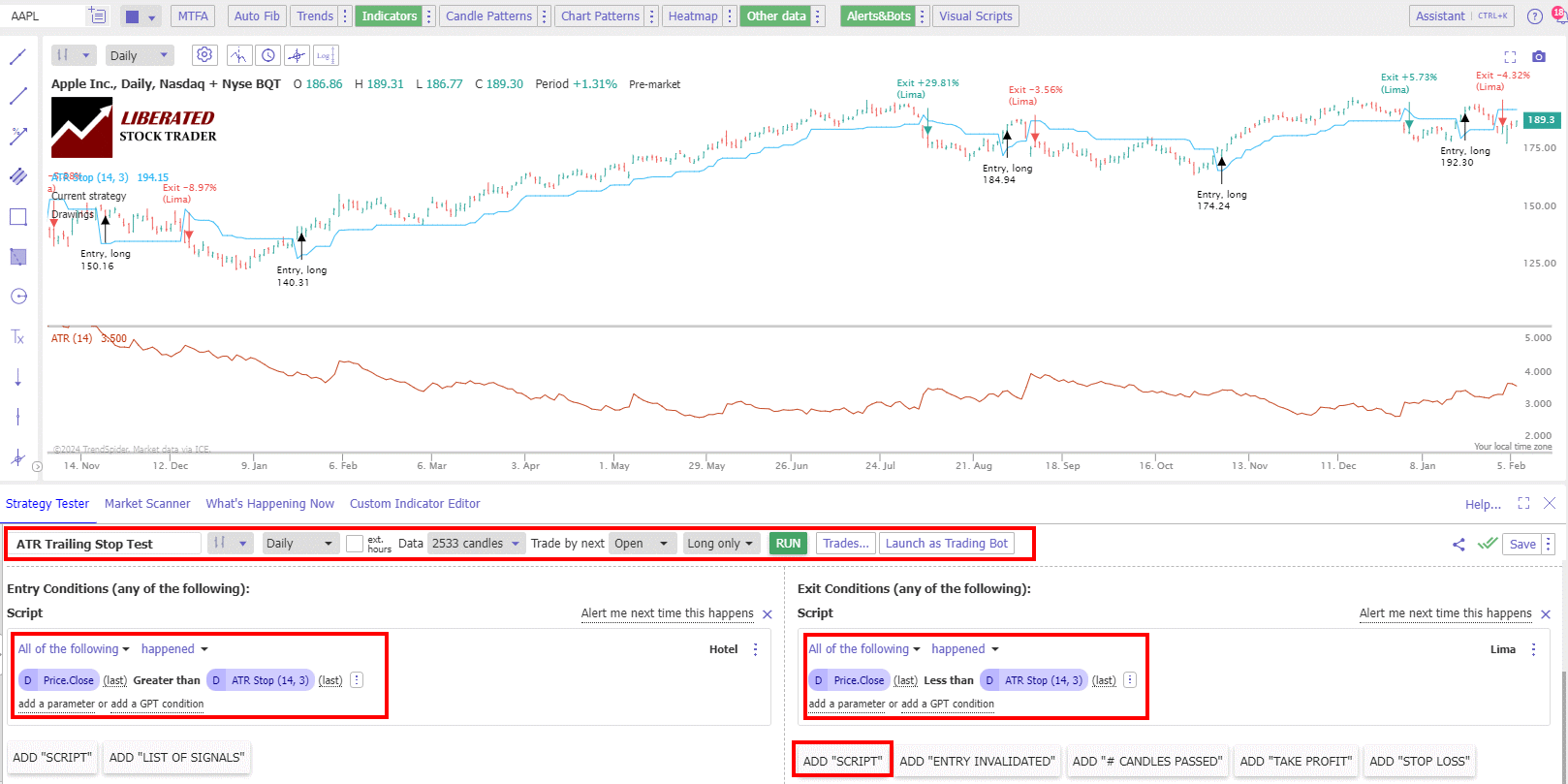 Step By Step: Setting Up ATR Backtesting with TrendSpider