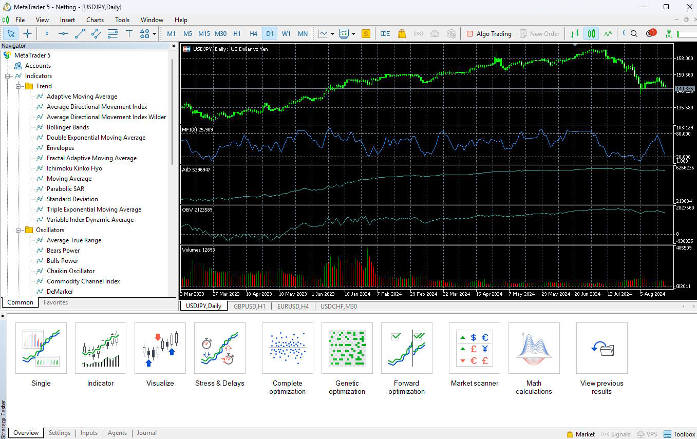 MetaTrader Strategy Tester's Advanced Options