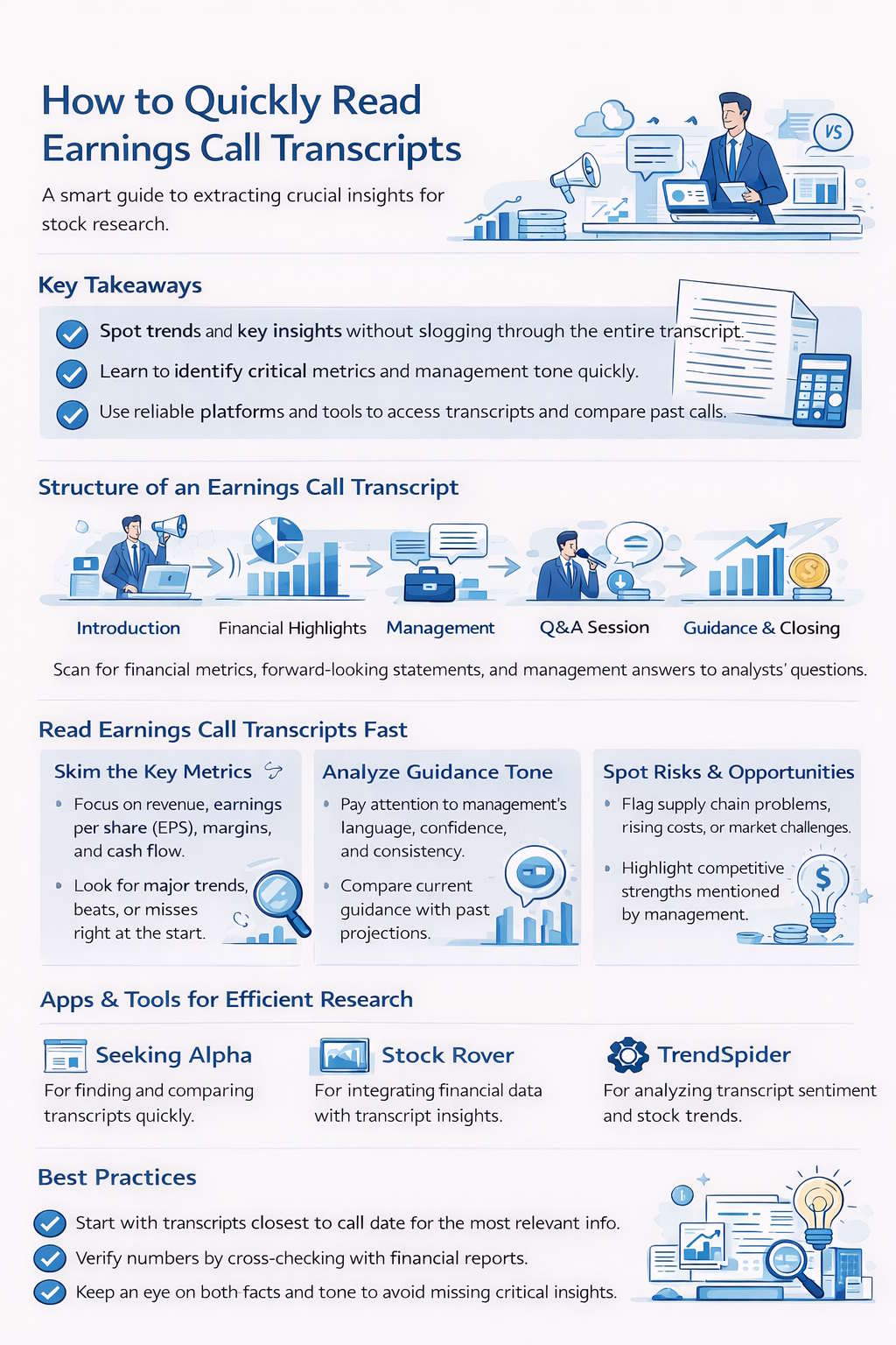 Infographic: How to Quickly Read Earnings Call Transcripts