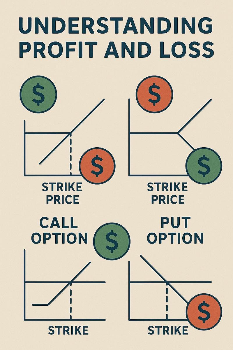 Illustrated comparison showing how call options benefit from rising prices and put options benefit from falling prices.