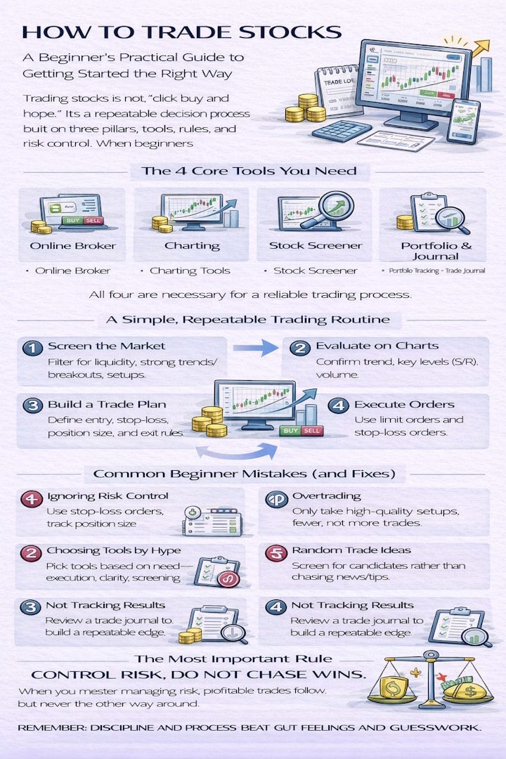 Infographic: How to Trade Stocks Using the Right Tools