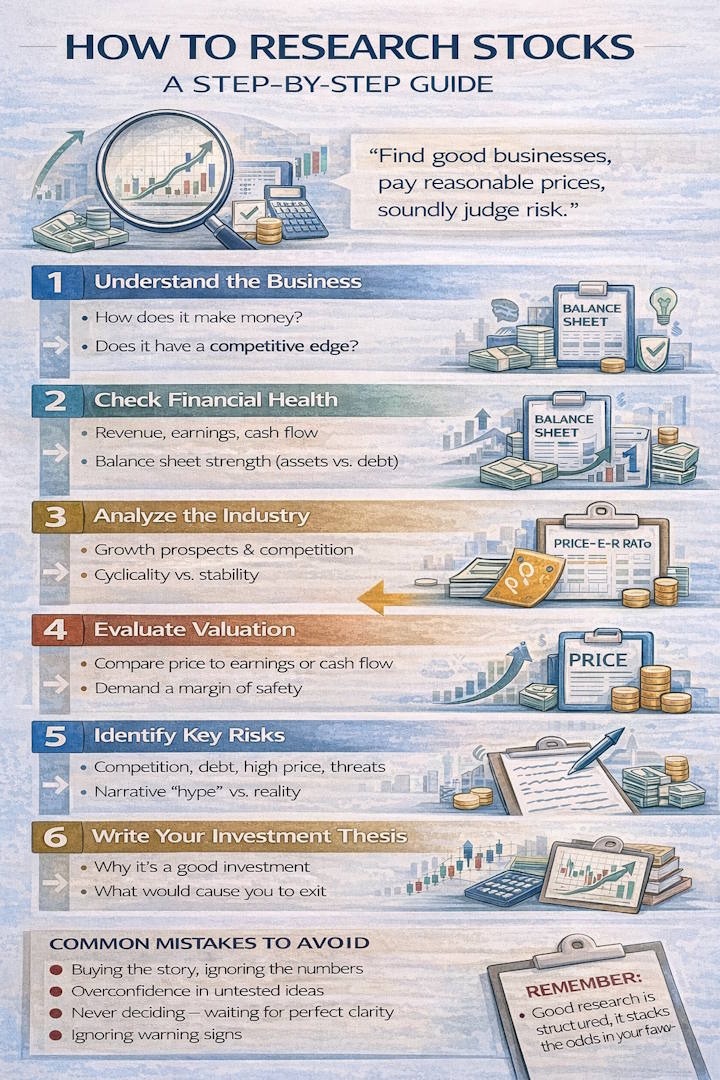 Infographic: 8-Step Guide to Researching Stocks