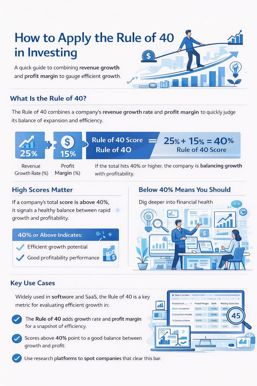 Infographic: How to Apply the Rule of 40 for Investing