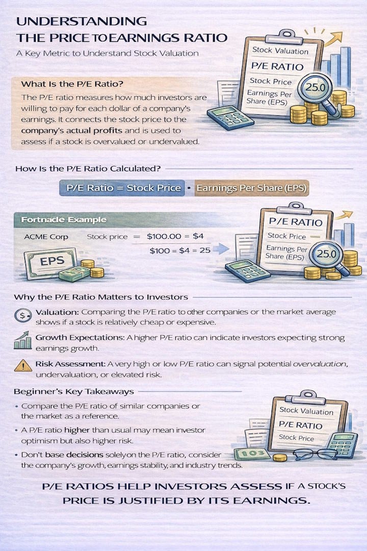 Infographic: PE Ratio Walkthrough Guide for Investors