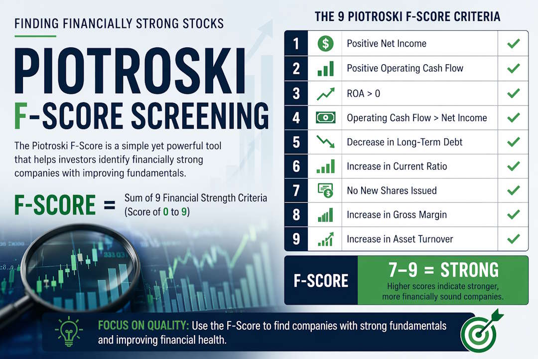 Overview of the Piotroski F-Score checklist for investors