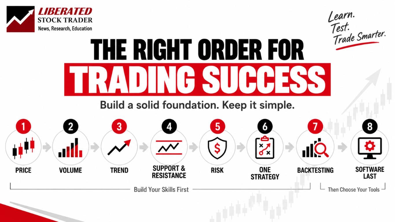 My advice to myself: start with this process—the right order for trading success.